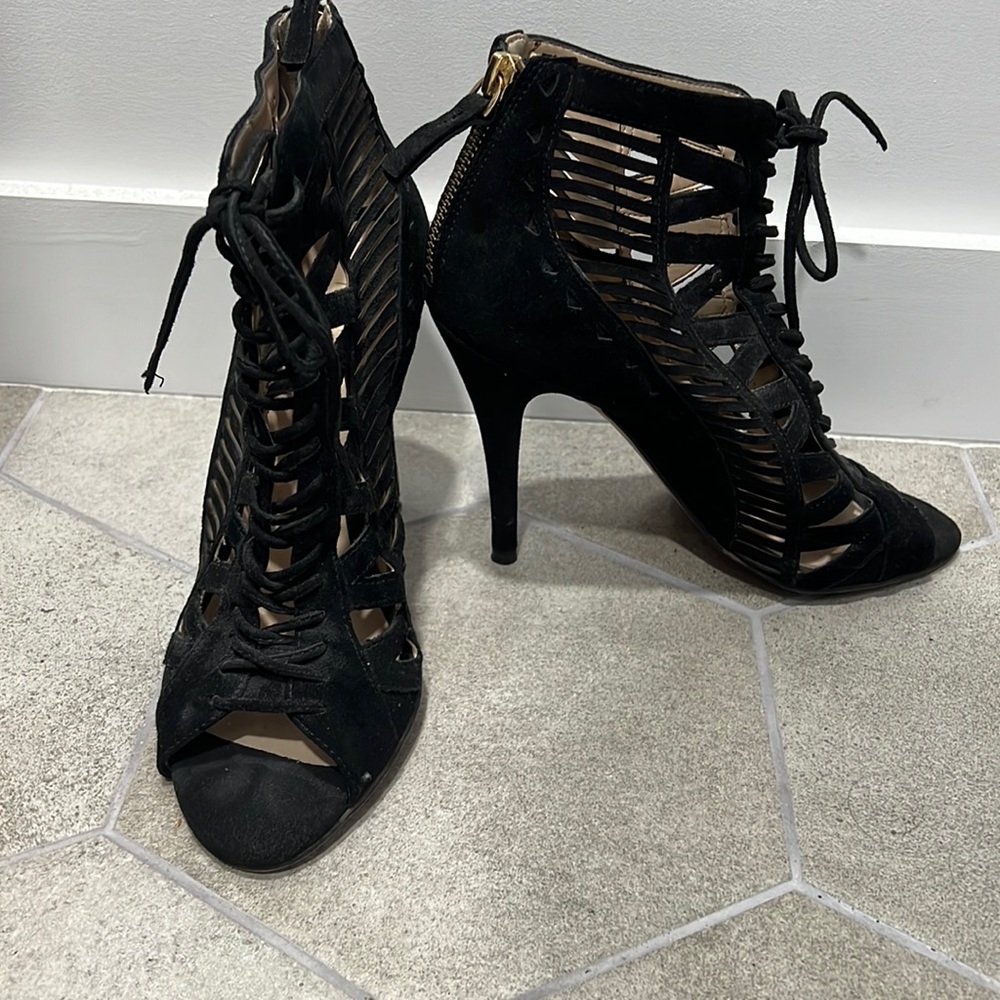 Nine West black size 7 booties worn a couple of times